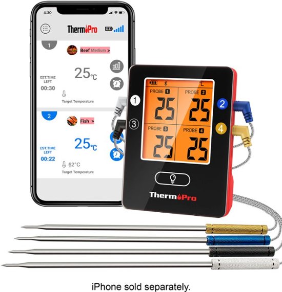 ThermoPro tempspike truly wireless Bluetooth meat thermometer ( TP960W )  NEW 810012962322
