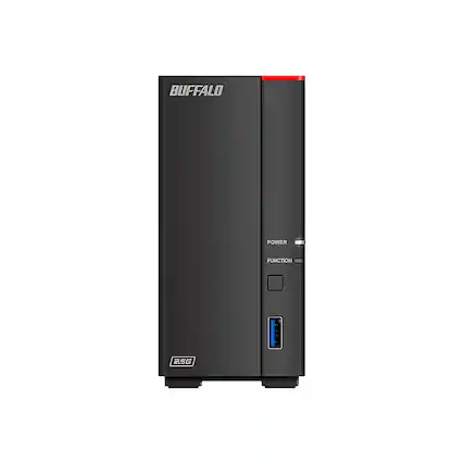 Front. Buffalo Technology - LinkStation 710 4TB External Network Attached Storage (NAS) - Black.