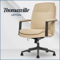 Thomasville - Upton Bonded Leather Office Chair - Cream - Front_Zoom