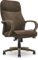 Thomasville - Bonded Leather Executive Office Chair - Brown - Front_Zoom
