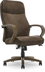 Thomasville - Bonded Leather Executive Office Chair - Brown - Front_Zoom