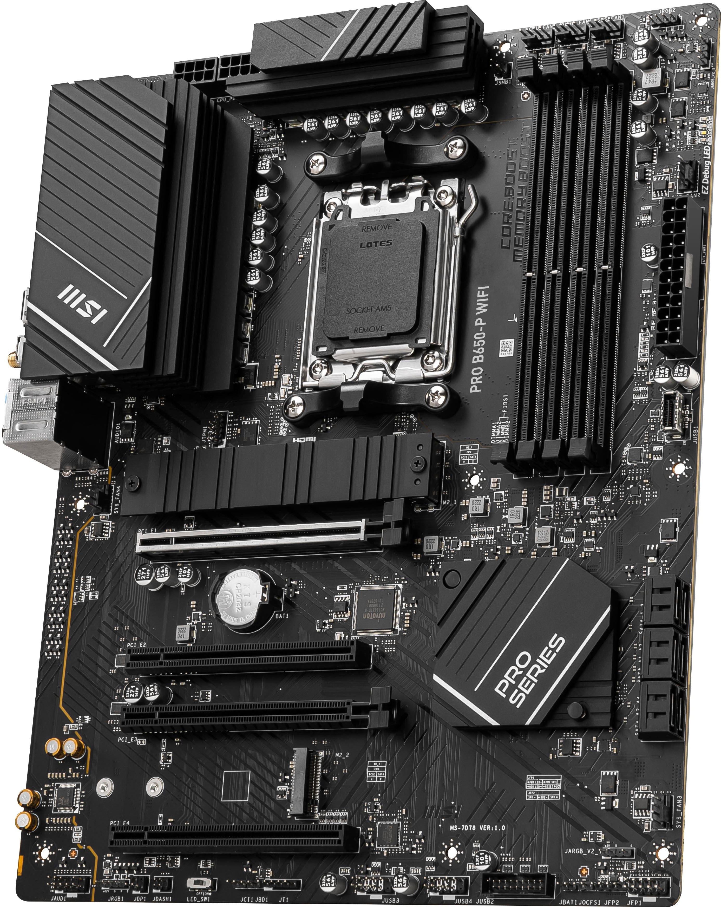 MSI PRO B650-P WIFI (Socket LGA 1718) USB 3.2 AMD Motherboard Black PRO  B650-P WIFI - Best Buy