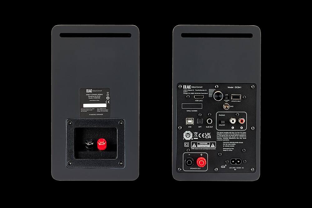 Alt View 11. ELAC - Debut Connex Powered Bookshelf Outdoor Speakers (Pair) with ARC - Black.