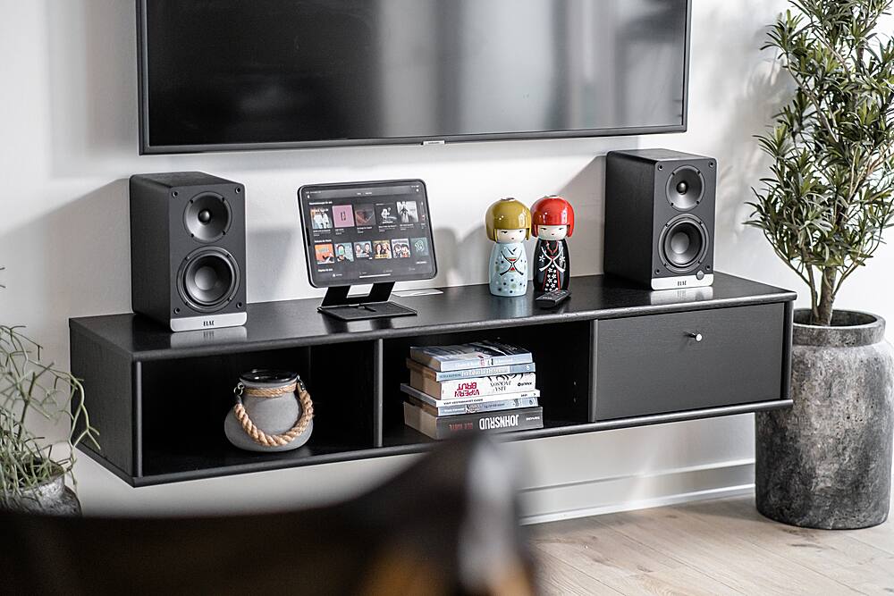 Alt View 28. ELAC - Debut Connex Powered Bookshelf Outdoor Speakers (Pair) with ARC - Black.