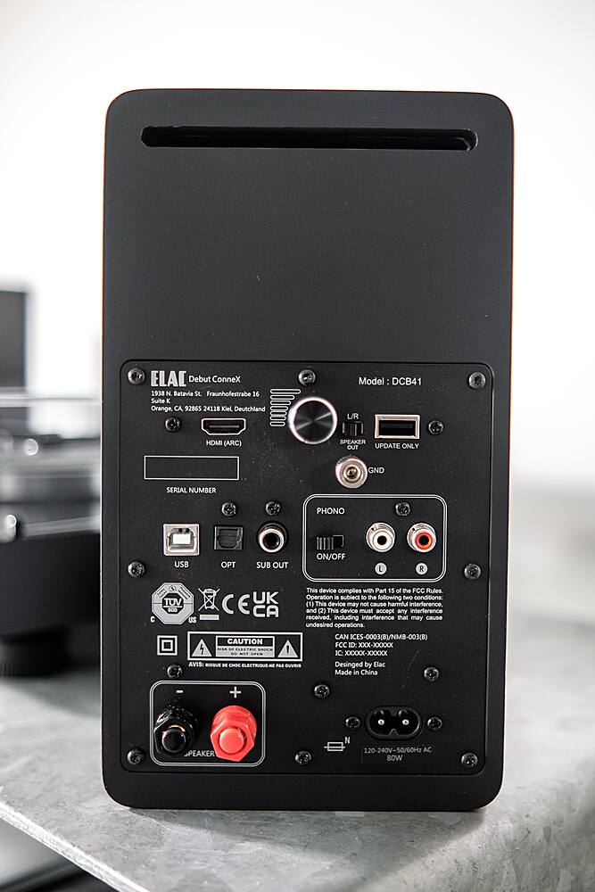 Alt View 33. ELAC - Debut Connex Powered Bookshelf Outdoor Speakers (Pair) with ARC - Black.