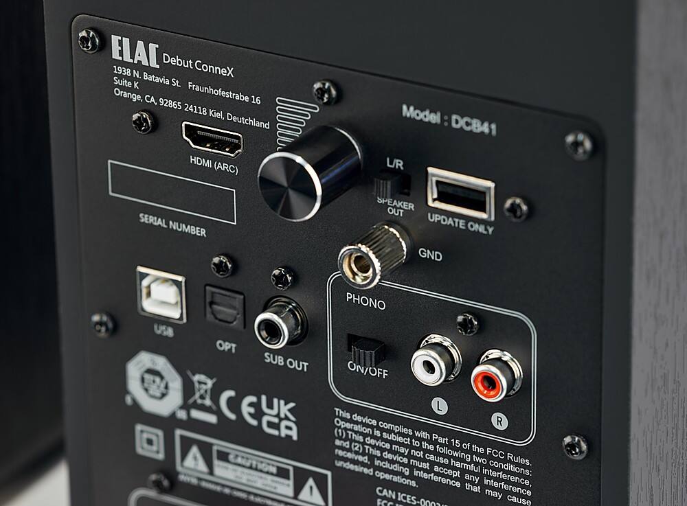 Alt View 23. ELAC - Debut Connex Powered Bookshelf Outdoor Speakers (Pair) with ARC - Black.