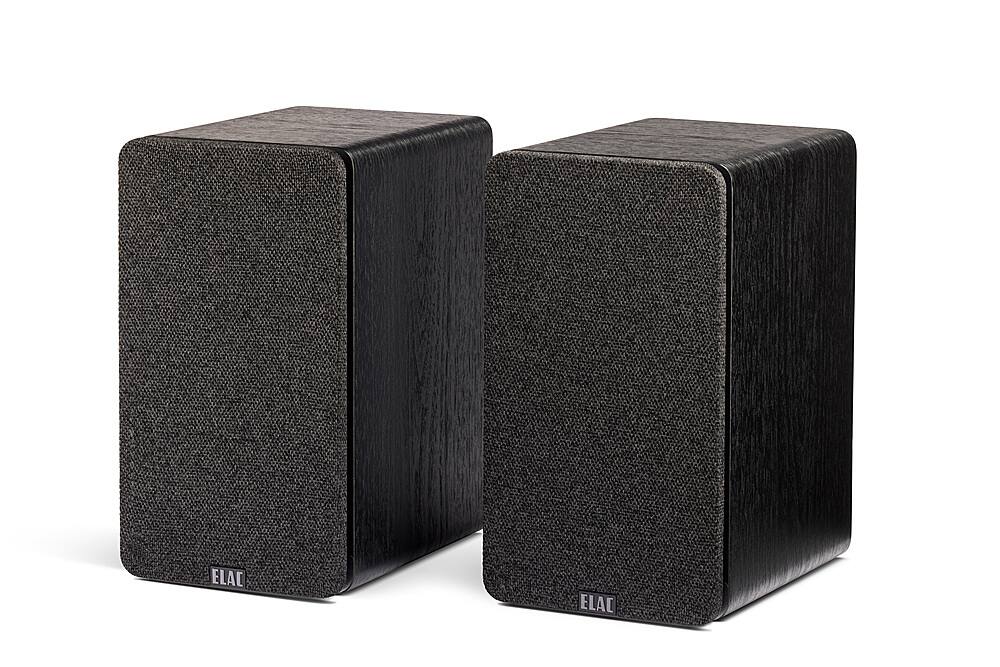 Left. ELAC - Debut Connex Powered Bookshelf Outdoor Speakers (Pair) with ARC - Black.