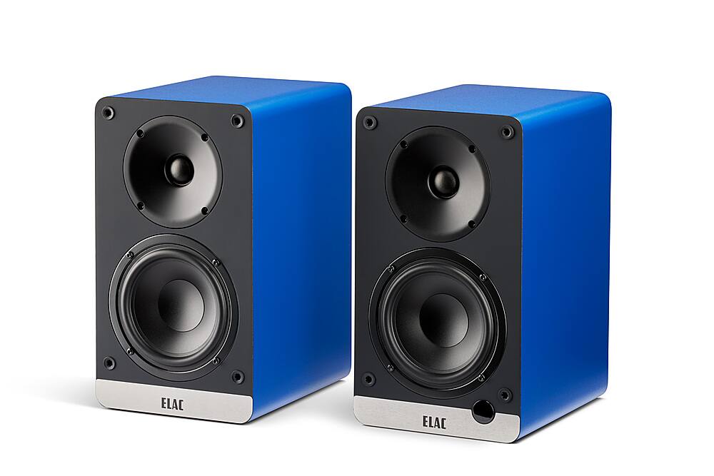 Back. ELAC - Debut Connex Powered Bookshelf Outdoor Speakers (Pair) with ARC - Blue.