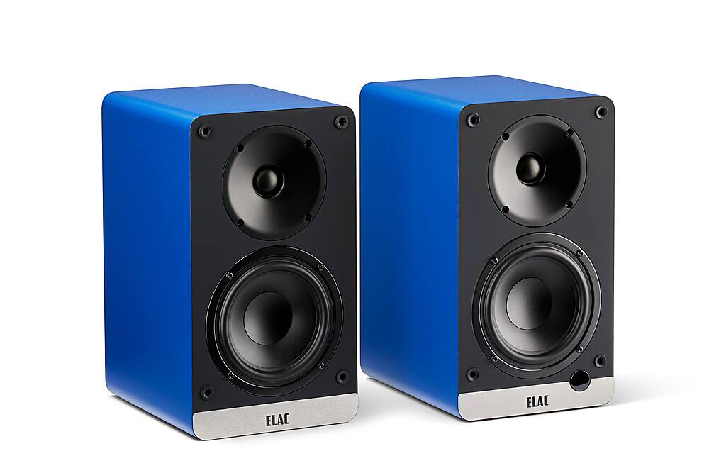 Angle. ELAC - Debut Connex Powered Bookshelf Outdoor Speakers (Pair) with ARC - Blue.