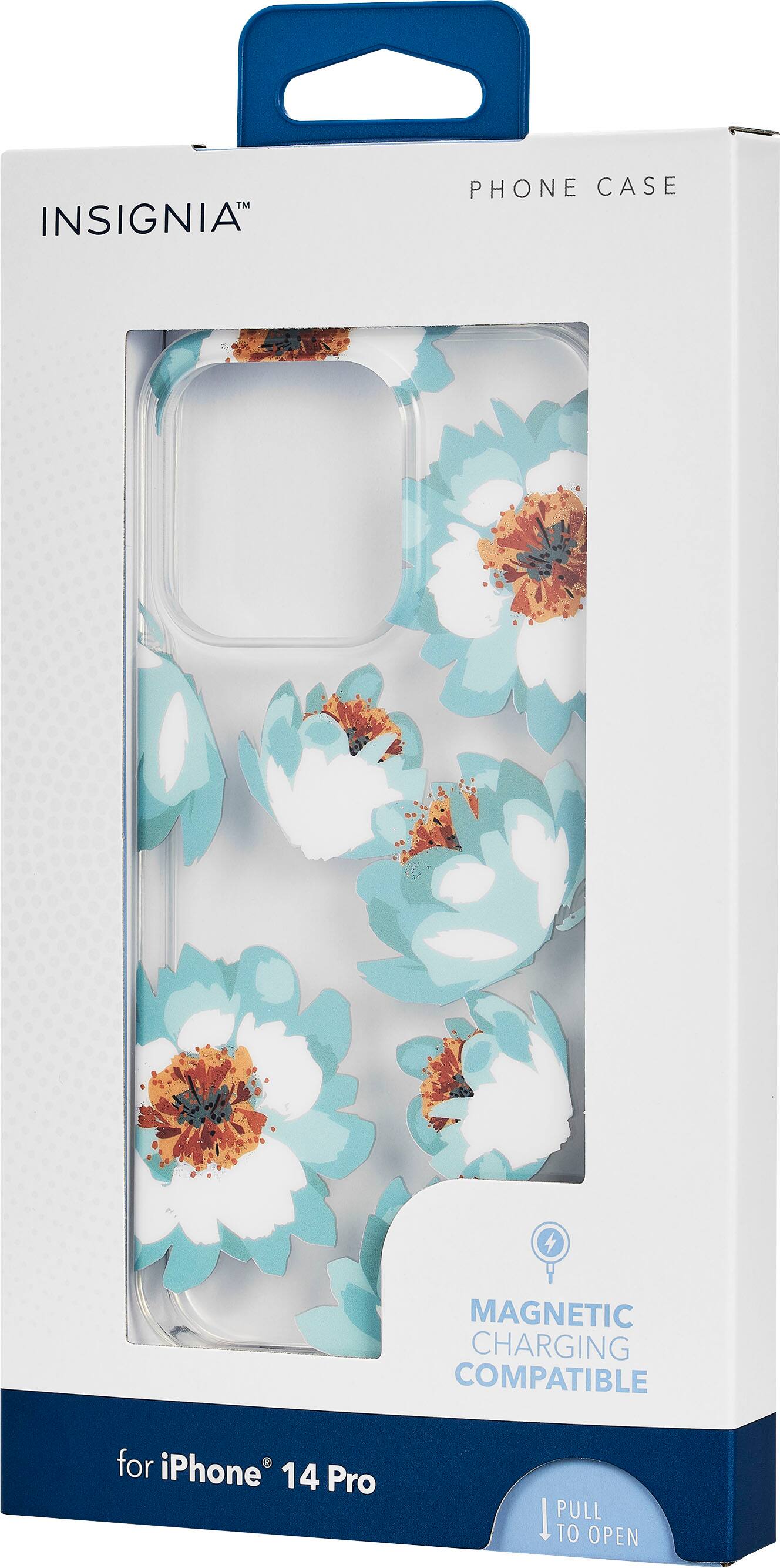 Alt View 13. Insignia™ - Hard-Shell Case for iPhone 14 Pro Max - Blue flower.