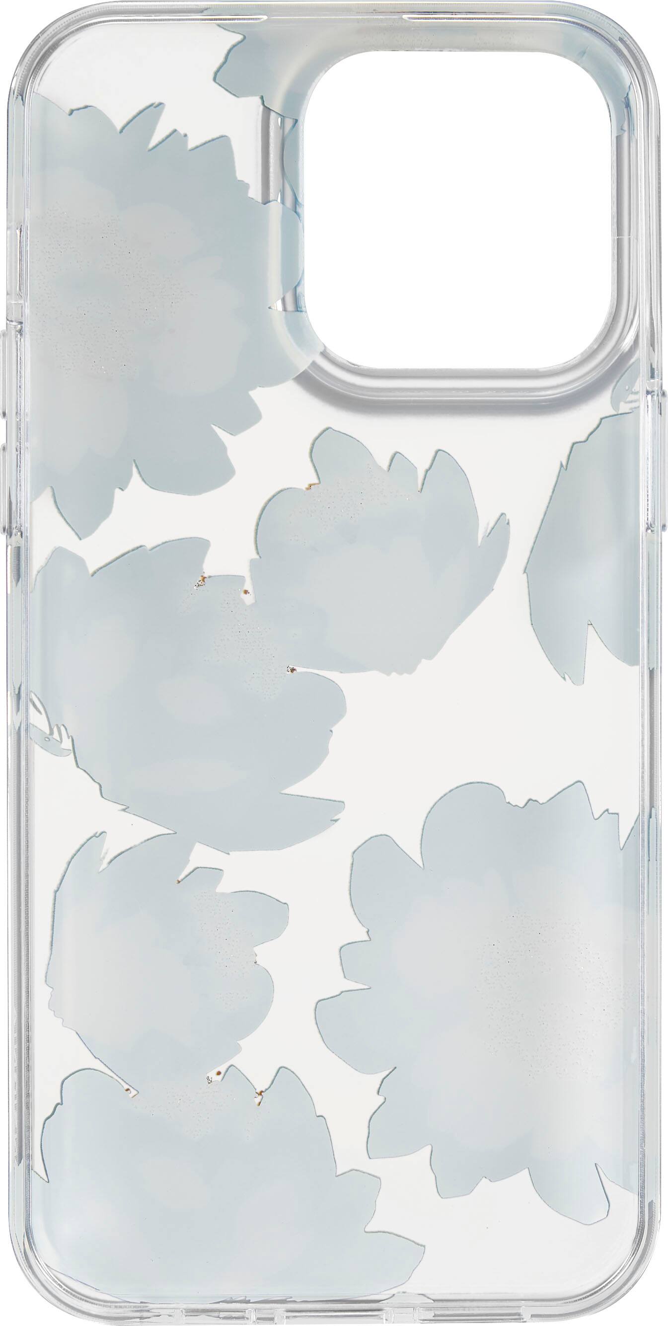 Alt View 1. Insignia™ - Hard-Shell Case for iPhone 14 Pro Max - Blue flower.