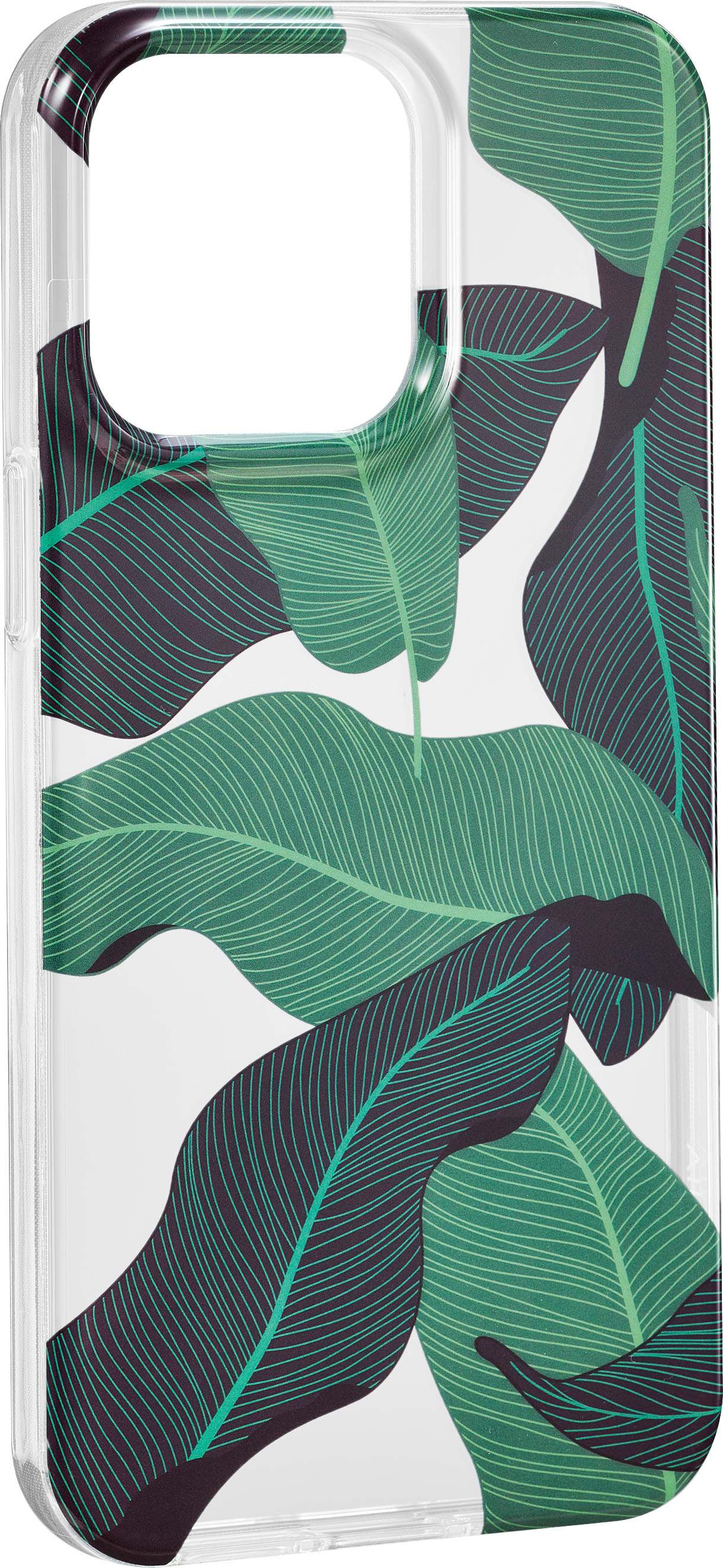 Angle View: Insignia™ - Hard-Shell Case for iPhone 14 Pro Max - Tropical Leaves