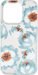 Insignia™ - Hard-Shell Case for iPhone 14 Pro - Blue flower - Front_Zoom