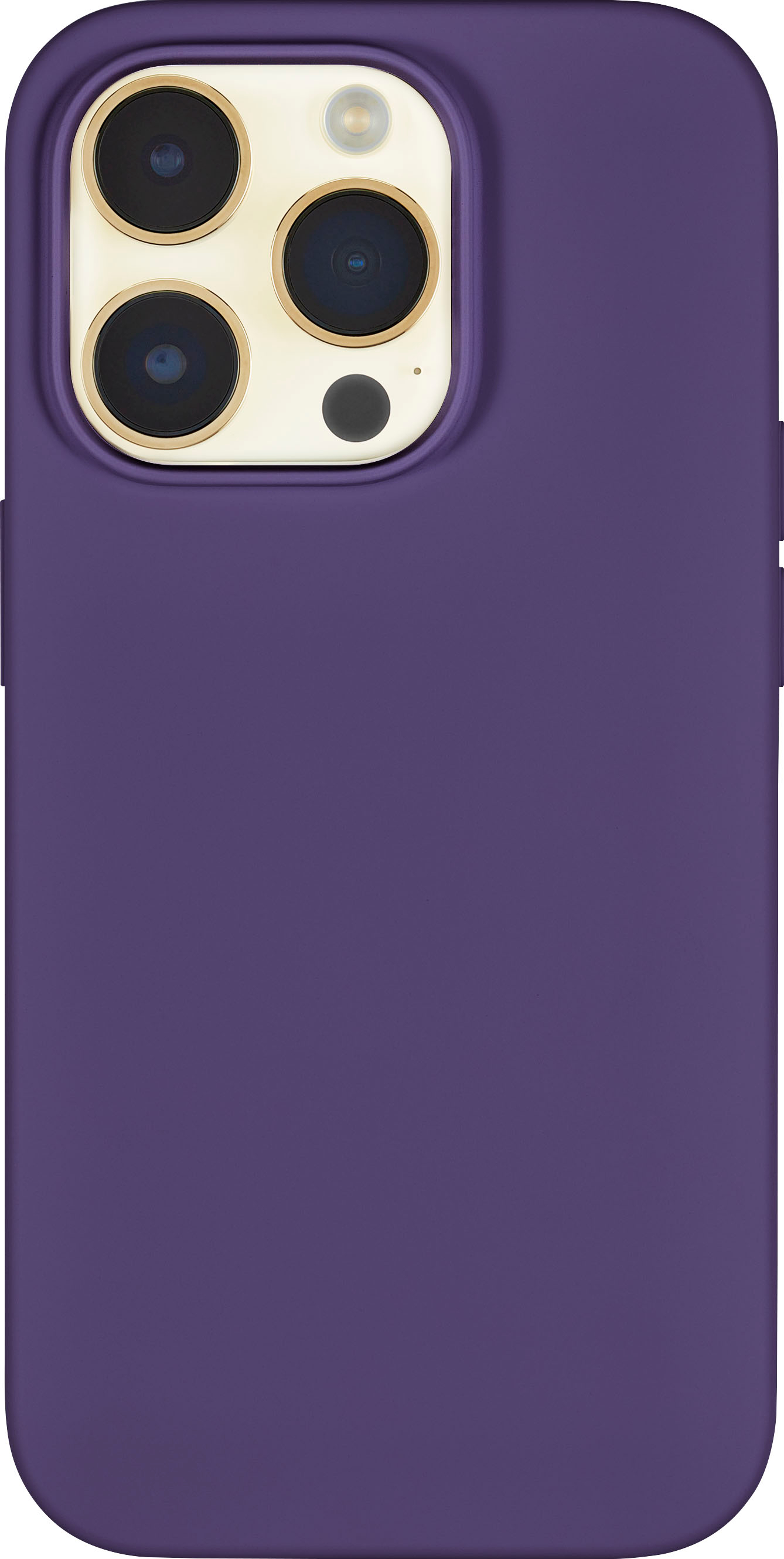 Insignia - Silicone Case with MagSafe for iPhone 14 Pro Max - Deep Purple