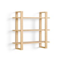 Burrow - Index Hardwood 3-Shelf Bookshelf - Oak - Front_Zoom