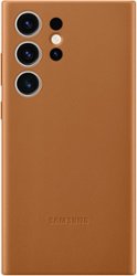 Samsung - Galaxy S23 Ultra Leather Case - Camel - Front_Zoom