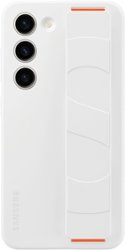 Samsung - Galaxy S23 Silicone Grip Case - White - Front_Zoom