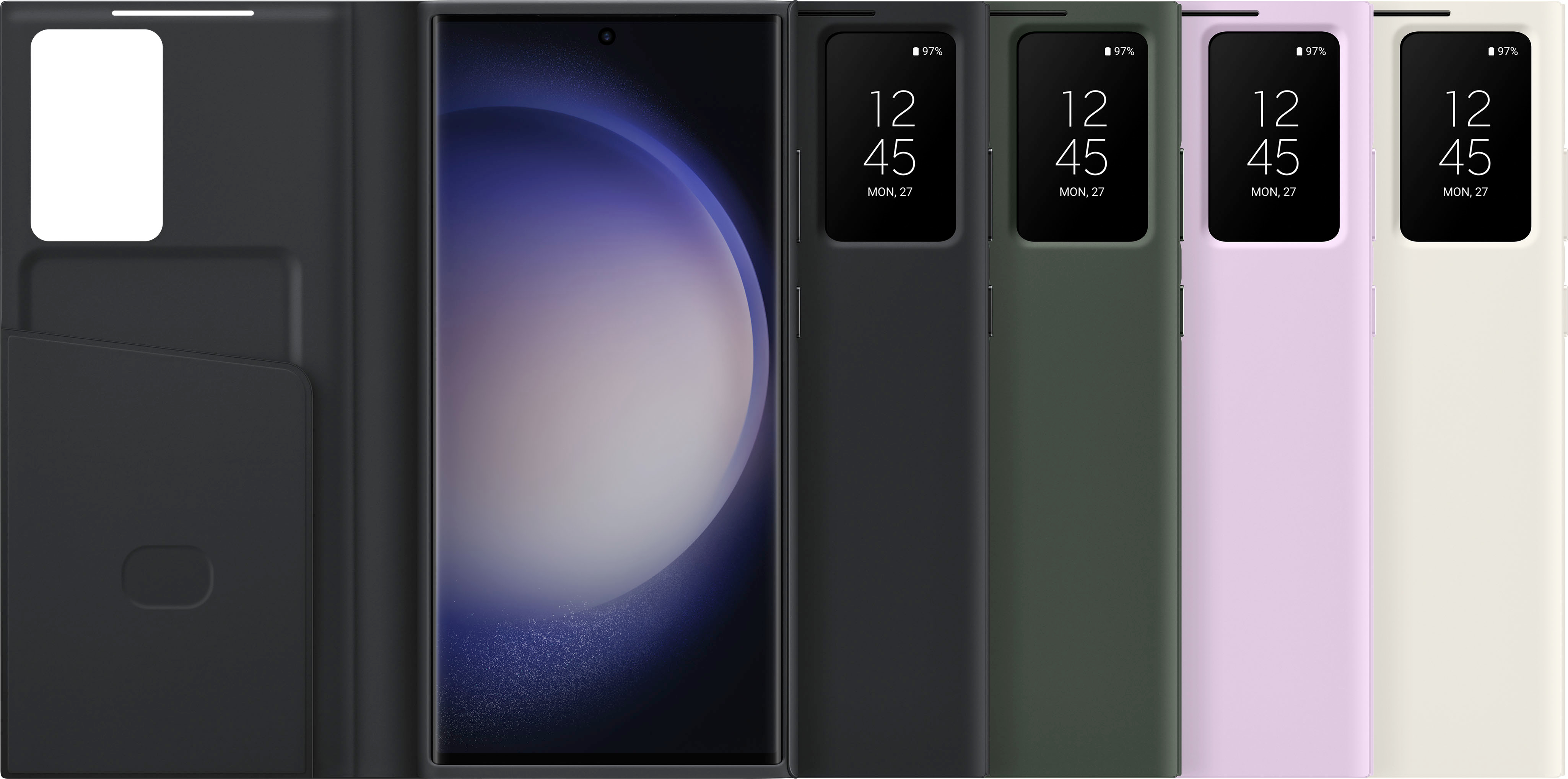 Чехол Samsung Galaxy S23 Ultra, Smart View Cover, черный, Samsung