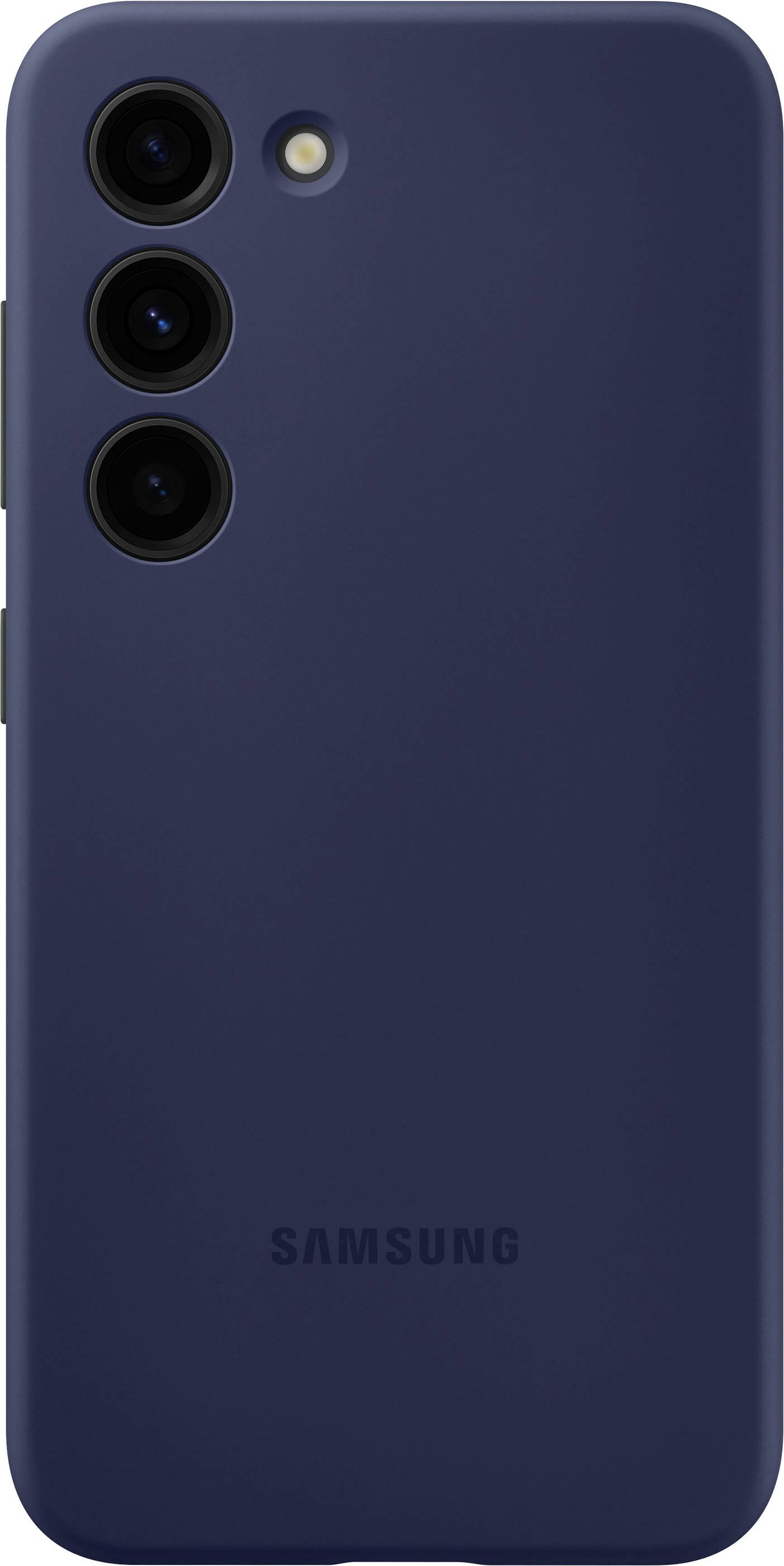 Front. Samsung - Galaxy S23 Silicone Case - Navy.