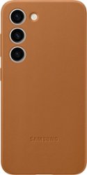 Samsung - Galaxy S23 Leather Case - Camel - Front_Zoom