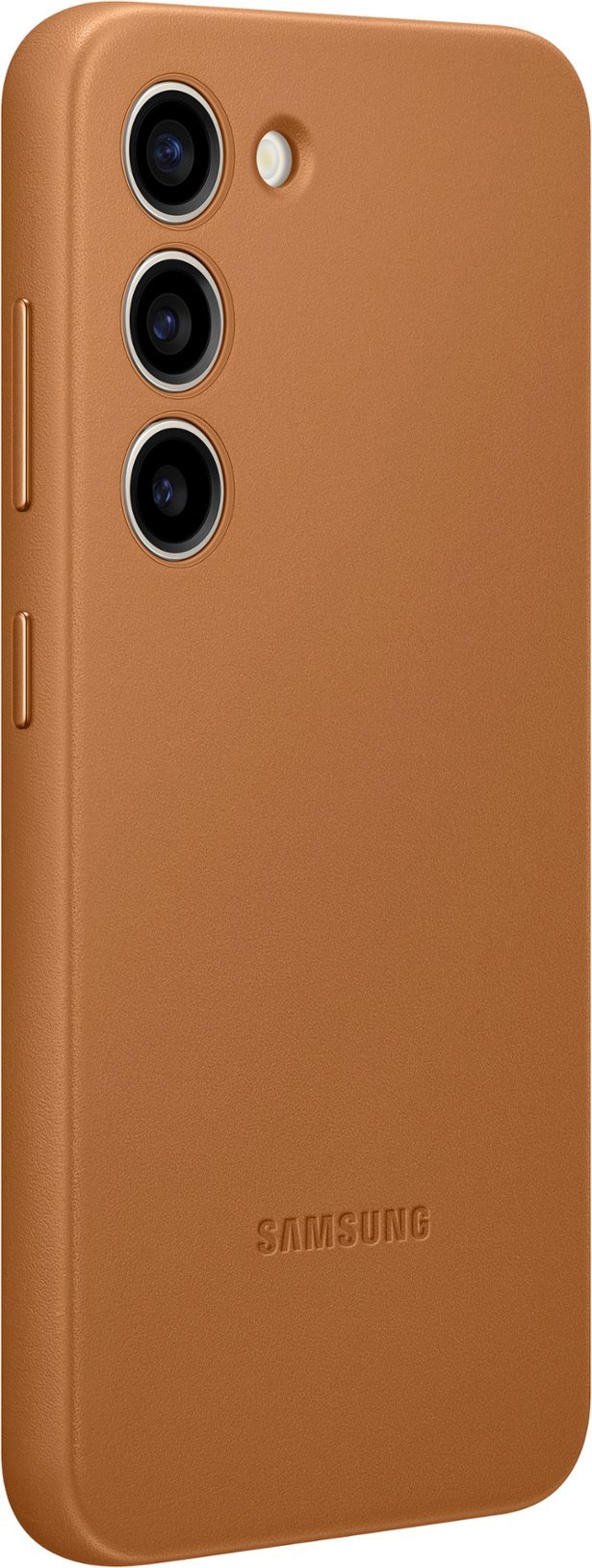 Zoom in on Alt View Zoom 11. Samsung - Galaxy S23 Leather Case - Camel.