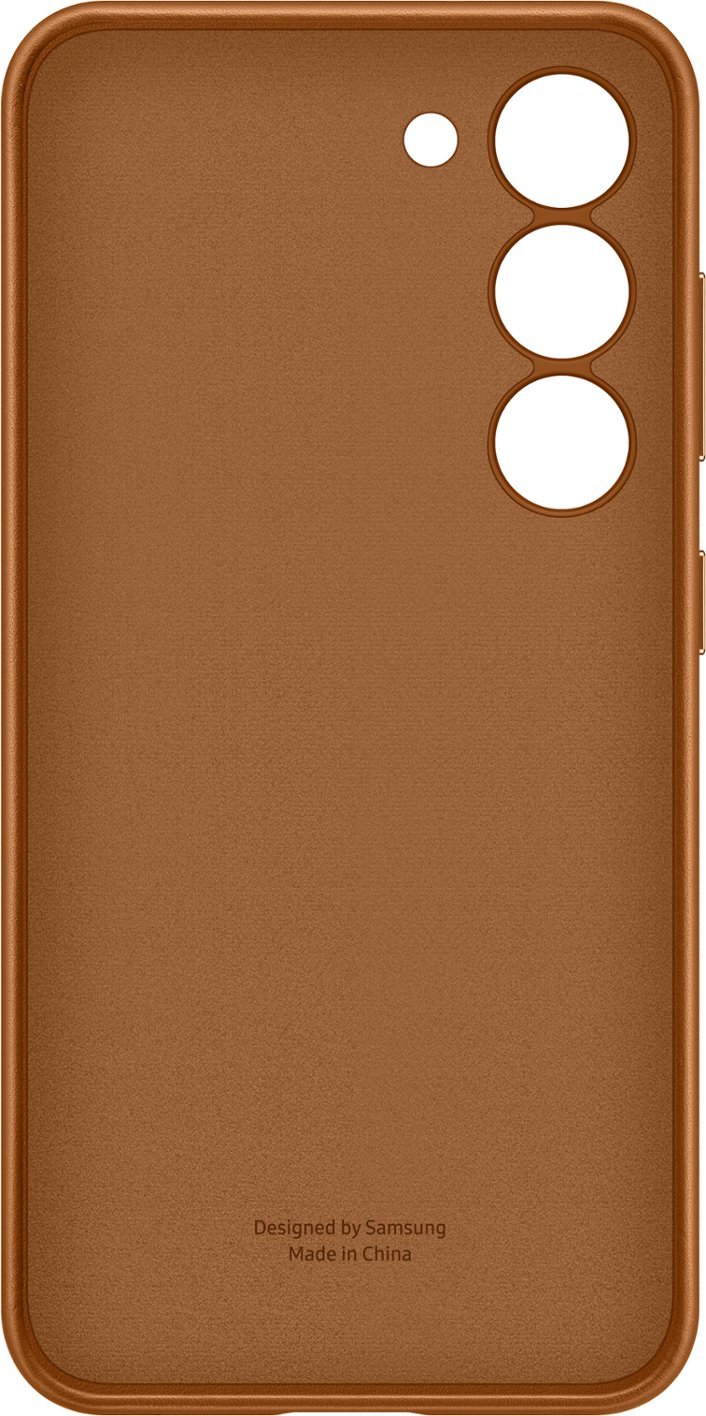 Zoom in on Alt View Zoom 13. Samsung - Galaxy S23 Leather Case - Camel.