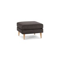 Burrow - Mid Century Nomad Ottoman - Charcoal - Front_Zoom