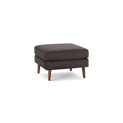 Burrow - Mid Century Nomad Ottoman - Charcoal - Front_Zoom