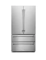 Thor Kitchen - 36 in. Wide 22.5 Cu. Ft. Professional French Door Counter Depth Refrigerator with Ice Maker - Stainless Steel - Front_Zoom