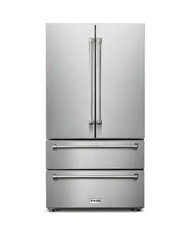 Thor Kitchen - 22.5 Cu. Ft. Professional French Door Counter Depth Refrigerator with Ice Maker - Stainless Steel