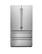 Front. Thor Kitchen - 22.5 Cu. Ft. Professional French Door Counter Depth Refrigerator with Ice Maker - Stainless Steel.