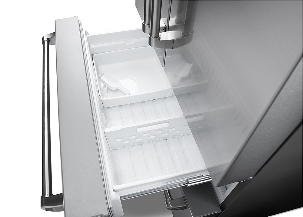 Alt View 5. Thor Kitchen - 22.5 Cu. Ft. Professional French Door Counter Depth Refrigerator with Ice Maker - Stainless Steel.