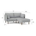 Alt View Zoom 3. Burrow - Modern Field 2-Seat Sofa with Attachable Ottoman - Oatmeal.