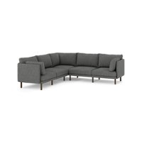 Burrow - Modern Field 5-Seat Sectional - Carbon - Front_Zoom