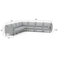 Alt View Zoom 3. Burrow - Modern Field 7-Seat Sectional - Carbon.
