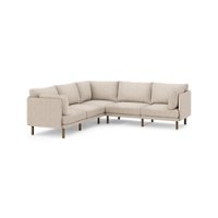 Burrow - Modern Field 5-Seat Sectional - Oatmeal - Front_Zoom