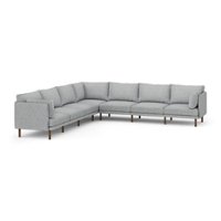 Burrow - Modern Field 7-Piece Sectional - Fog - Front_Zoom