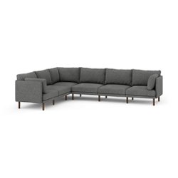 Burrow - Modern Field 6-Seat Sectional - Carbon - Front_Zoom