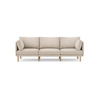 Burrow - Modern Field 3-Seat Sofa - Oatmeal - Front_Zoom