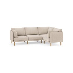 Burrow - Modern Field 4-Seat Sectional - Oatmeal - Front_Zoom