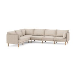 Burrow - Modern Field 6-Seat Sectional - Oatmeal - Front_Zoom