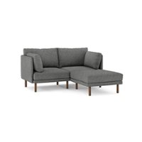 Burrow - Modern Field 2-Seat Sofa with Attachable Ottoman - Carbon - Front_Zoom