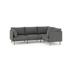 Burrow - Modern Field 4-Seat Sectional - Carbon - Front_Zoom