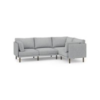 Burrow - Modern Field 4-Seat Sectional - Fog - Front_Zoom