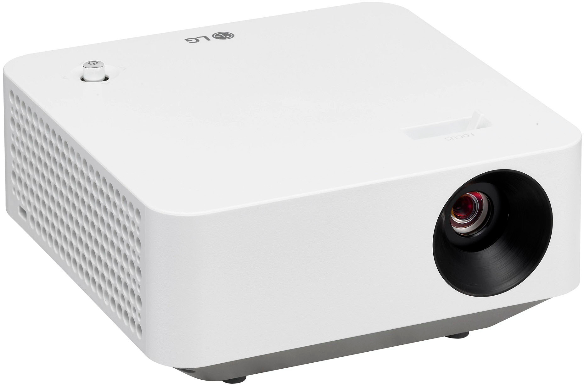 Angle View: LG - CineBeam PF510Q Full HD 1080p Wireless Smart DLP Portable Projector with High Dynamic Range - White