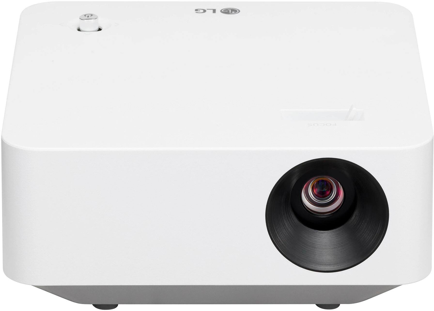 Front. LG - CineBeam PF510Q Full HD 1080p Wireless Smart DLP Portable Projector with High Dynamic Range - White.