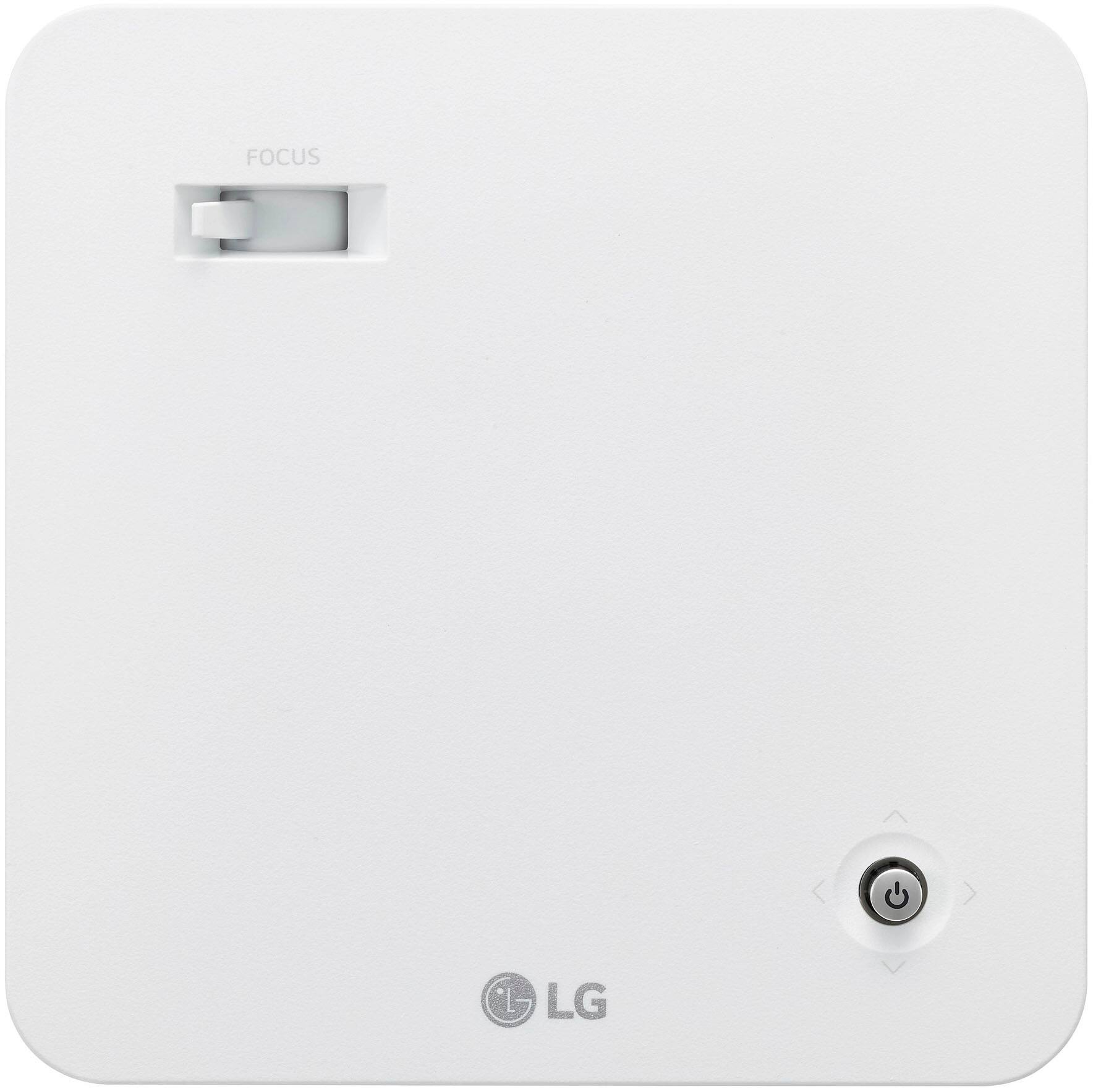 Top. LG - CineBeam PF510Q Full HD 1080p Wireless Smart DLP Portable Projector with High Dynamic Range - White.
