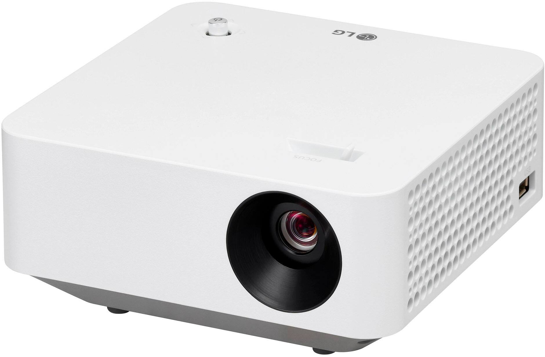 Left. LG - CineBeam PF510Q Full HD 1080p Wireless Smart DLP Portable Projector with High Dynamic Range - White.