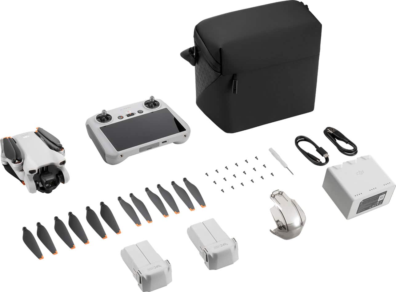 Alt View 12. DJI - Geek Squad Certified Refurbished Mini 3 Fly More Combo Drone with Remote Controller with a Screen - Gray.