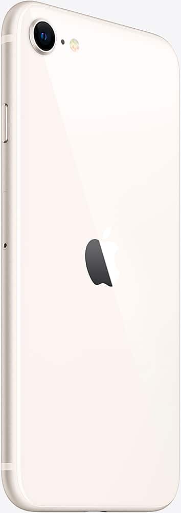 Angle. Apple - Pre-Owned iPhone SE 2022 5G (3rd Gen) 64GB (Unlocked) - Starlight.